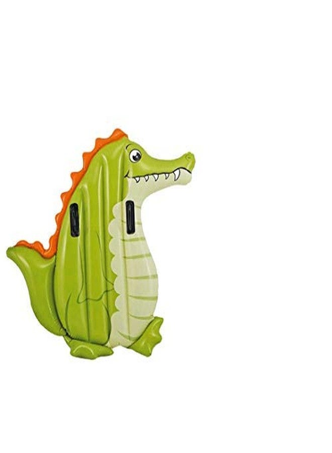 VWretails Animal Rider-Alligator Ride On, Dimensions: 45" x 44" (1.18m x 1.12m) Inflated - Image 1